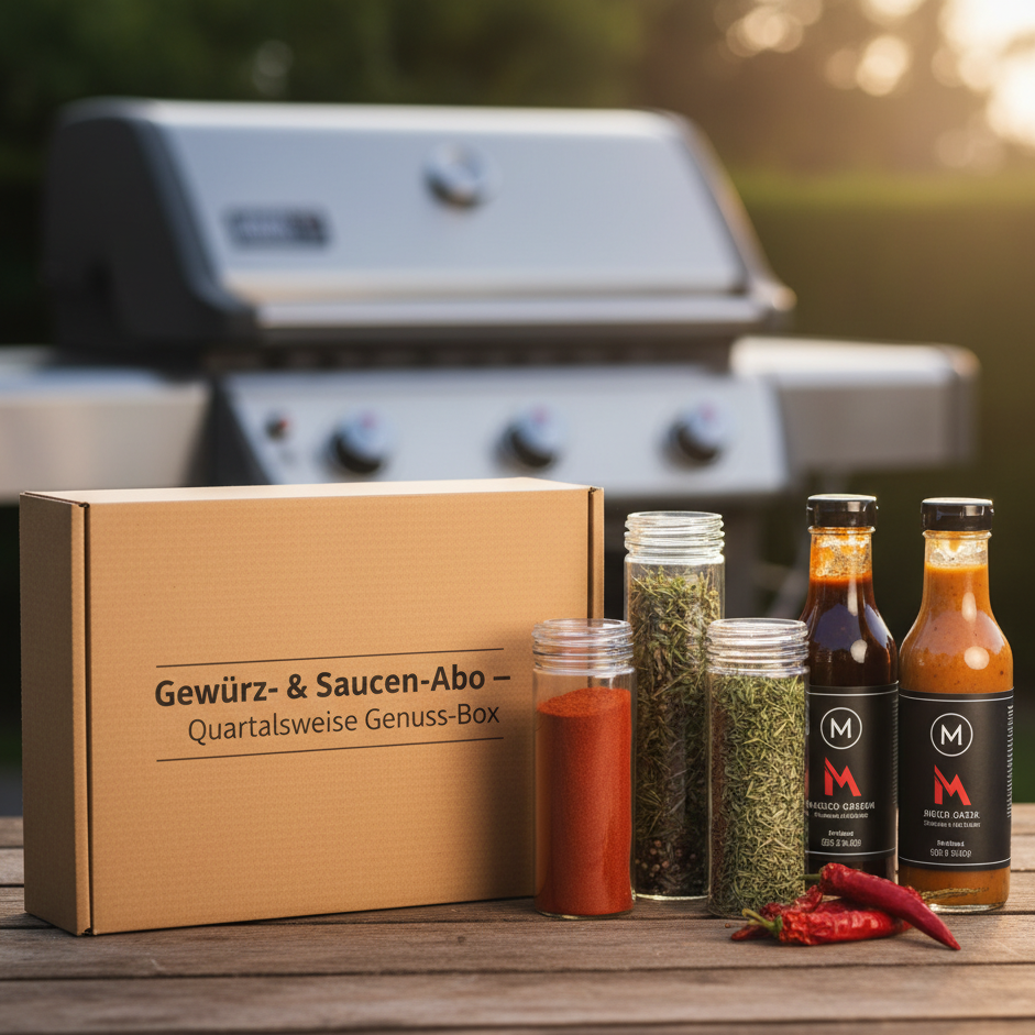 Gewürz- & Saucen Probierset | Quartalsweise Genuss-Box für dein BBQ