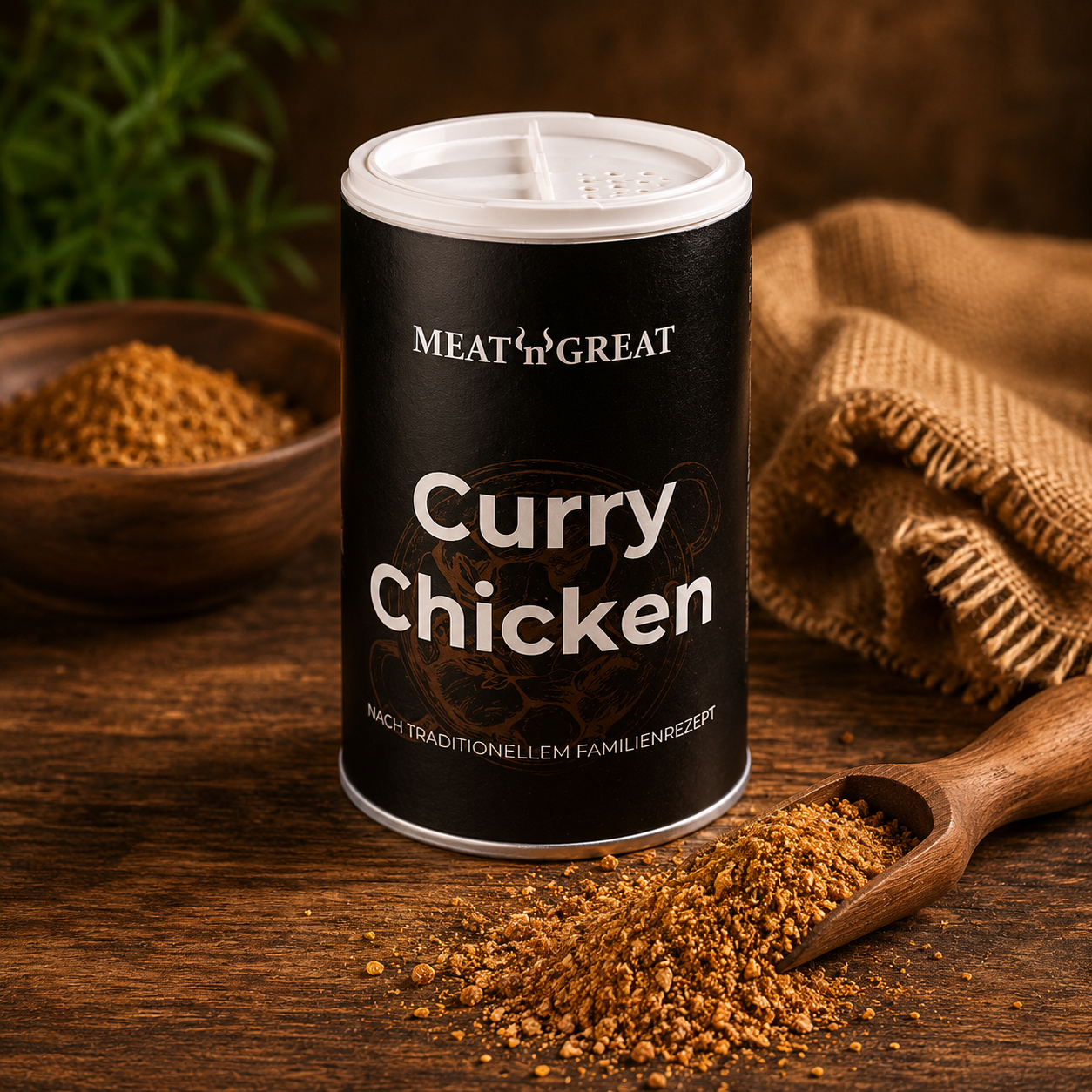 Meat 'n' Great Curry Chicken, Streuer, 100g