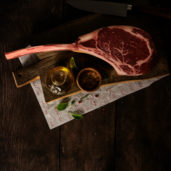 Tomahawk Steak | Handverlesen | zugeputzt & gebunden | Färse | MS3+