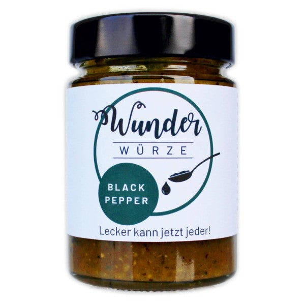 Wunderwürze, Black Pepper, 165g Glas